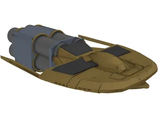 Star Trek Canon Frieghter 3D Model preview