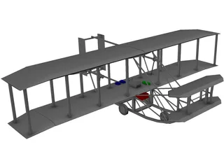 Wrights Aircraft 3D Model preview