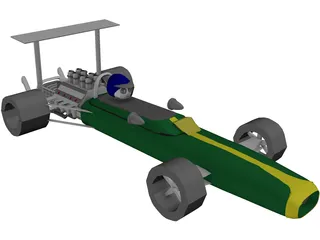 F1 Lotus 3D Model preview