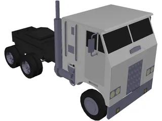 Semi Truck 3D Model preview