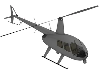 Robinson R44 News 3D Model preview