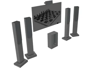 Plasma TV 3D Model preview