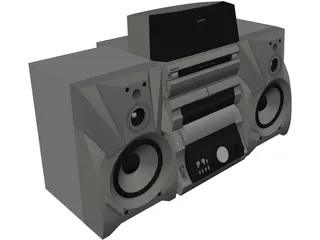 Sony Stereo System 3D Model preview