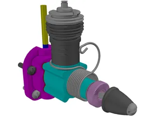 RC Airplane Toy Motor 3D Model preview