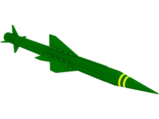 Rapier Missile 3D Model preview