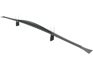 Pedestrian Bridge 3D Model preview