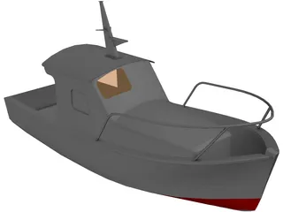 Boat Fishing 3D Model preview