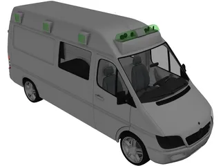 Mercedes-Benz Sprinter Ambulance 3D Model preview