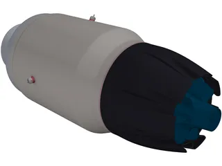 Turbine Engine Plane 3D Model preview