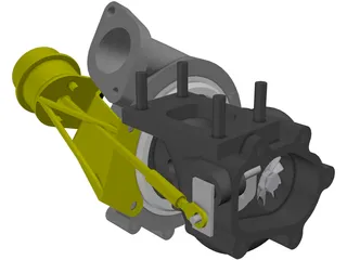 Garrett GT28 Turbo 3D Model preview