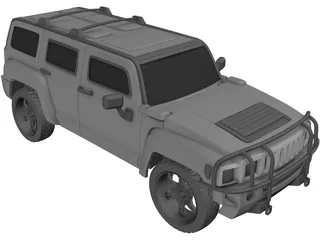 Hummer H3 3D Model preview