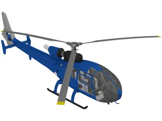 Aerospatiale Gazelle 3D Model preview
