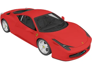 Ferrari 458 Italia F142 (2010) 3D Model preview
