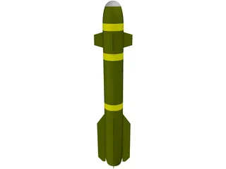 Hellfire Missile 3D Model preview
