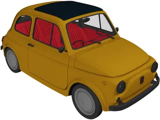 Fiat 500 3D Model preview