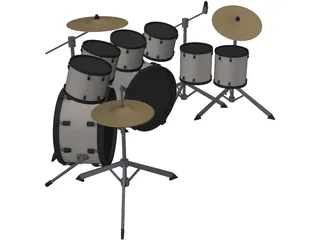 Drum Set 3D Model preview