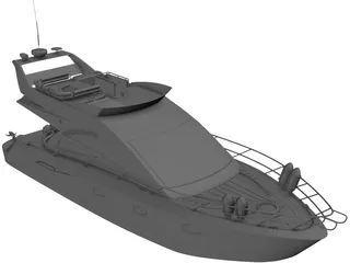 Sealine T52 Kristeff Yacht 3D Model preview