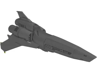 Battlestar Galactica Viper Mark II 3D Model preview