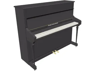 Upright Piano 3D Model preview