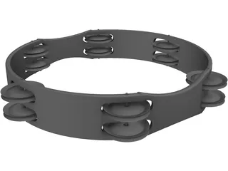 Tambourine 3D Model preview