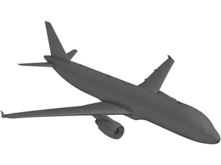 Airbus A320 3D Model preview