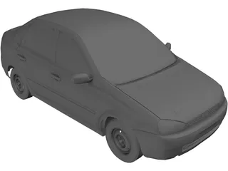 Lada Kalina 1.6 3D Model preview