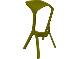 Kamura Bar Chair 3D Model preview
