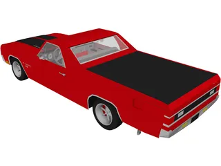 Chevrolet El Camino SS 454 3D Model preview