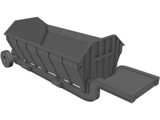 Dump Trailer 3D Model preview