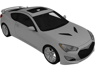 Hyundai Genesis Coupe (2012) 3D Model preview