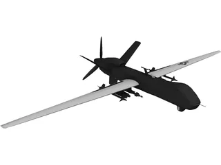 General Atomics MQ-9 Reaper UAV Drone 3D Model preview