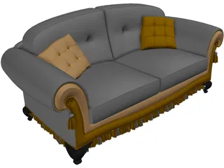 Sofa Classic Design 3D Model preview