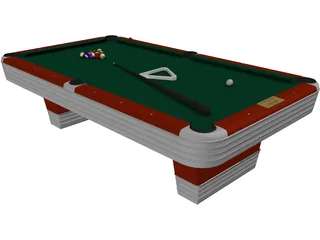 Pool Table 3D Model preview