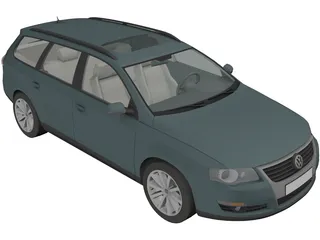 Volkswagen Passat Variant (2006) 3D Model preview