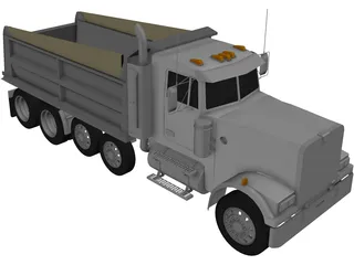 Western Star 5-axles Dump Truck 3D Model preview