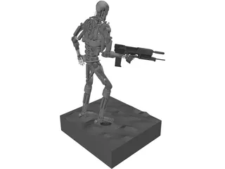 T800 Endoskeleton 3D Model preview