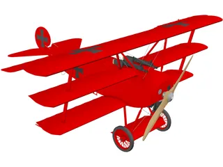 Fokker Dr.1 3D Model preview