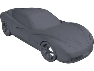 Chevrolet Corvette C7 3D Model preview