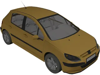 Peugeot 307 3D Model preview