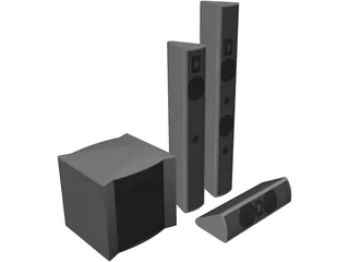 Speakers 3D Model preview