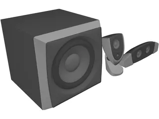 Speakers 3D Model preview