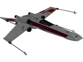 Star Wars X-Wing 3D Model preview
