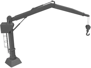 Hydraulic Crane 3D Model preview