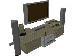 Philips Cinema TV Stand 3D Model preview