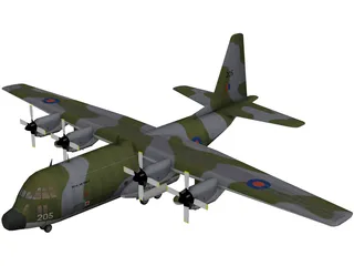 Lockheed C-130 Hercules 3D Model preview