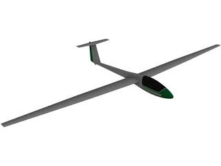 LAK-11 Nida Glider 3D Model preview