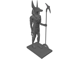 Anubis Statue 3D Model preview