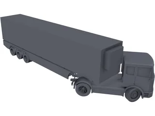 European Truck 3D Model preview