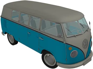 Volkswagen Camper Van 3D Model preview