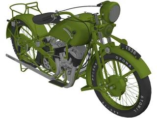 Sokol 1000 Motorbike 3D Model preview